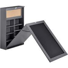 en.casa table murale pliable bureau mural rabattable mdf blanc 156x50x91,5 cm. Table Murale Pliable Bureau Mural Rabattable Mdf Gris Fonce 156 X 50 X 91 5 Cm