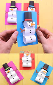 How To Make A Paper Snowman Craft Video Video Christmas Crafts Winter Crafts Winter Crafts For Kids