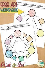 Art Lesson Color Wheel Worksheet Freebie Art Sub Plans For Teachers With Images Art Sub Plans Art Lessons Elementary