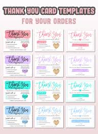 Thank You For Your Order Cards For Small Business Owners Who Need To Package Their Orders Small Business Cards Printable Thank You Cards Download Business Card
