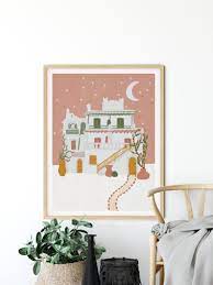 Visit our nearest location to find and purchase boho decor items or explore curbside pickup and local delivery options. Boho Art Prints Boho Living Room Decor Boho Wall Decor Burnt Orange Decor Cute House Drawing Mi In 2021 Boho Wall Decor Boho Living Room Decor Dorm Wall Decor