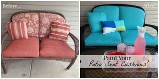 You Can Paint Your Patio Seat Cushions And Transform Your Patio For Less Than 50 And Great Result Patio Seat Cushions Clearance Patio Furniture Patio Cushions