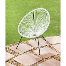 Garden Outdoors White String Style Sun Lounger Outdoor Garden Furniture Sunloungers ··· poly rattan wicker outdoor chair plastic string chair uv resistant 3000hours at least & weather proof material 1.frame: