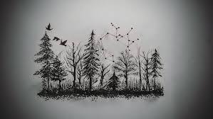 Resultado De Imagen Para Forest Tattoo Drawing With Images Forest Tattoos Forest Forearm Tattoo Tattoo Drawings