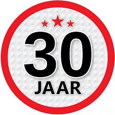 30 Jaar Leeftijd Sticker Rond 15 Cm Verjaardag Versiering Primodo Warenhuis