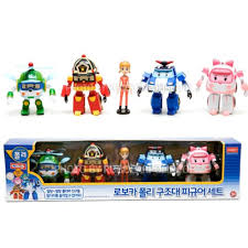 Robocar Poli Soft Figure Set (Amber, Poly, Roy, Heli and Jin): Buy Online  at Best Price in UAE - Amazon.ae