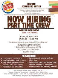 Sari burger indonesia (burger king indonesia) adalah restoran cepat saji yang menyediakan buger, kentang, dan minuman ringan. Yuk Siapkan Cv Terbaik Kamu Karena Burger King Indonesia Facebook