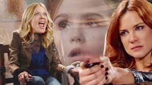 CBS Y&R Phyllis steals Billy's phone and discovers text messages with  Dumas, which freaks her out (See details in comments 💬)