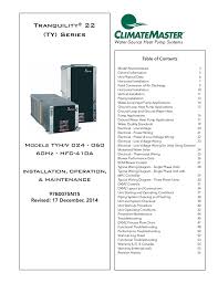Climatemaster Tyh V 024 060 60hz Hfc 410a Unit