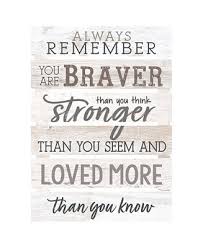 P Graham Dunn Always Remember You Are Braver Than You Think Stronger Than You Seem And Love More Than You Know Wall Art Reviews All Wall Decor Home Decor Macy S
