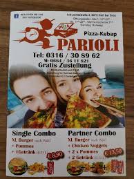 Menu at Parioli restaurant, Hart bei Graz