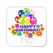 Happy Birthday Flowers And Balloons Happy Birthday Flowers And Balloons Square Sticker Zazzle Com In 2020 Birthday Flowers Happy Birthday Flower Birthday Stickers