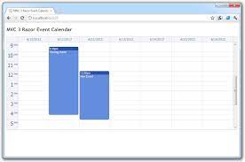 Ajax Event Calendar For Asp Net Mvc Week View Event Calendar Calendar Ajax