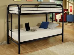 Anchor your little one's bedroom or guest bedroom in a streamlined style with this full over full bunk bed! Black Metal Twin Full Futon Bunk Bed Frame The Furniture Mart
