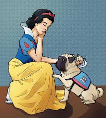 Disabled Artist Reimagines Disney Princesses With Their Service Dogs The Mighty