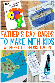 Create your own father's day photo card modern father's day photo card, features of your photograph in black and white on the front and 'love you to the moon and back script' and happy father's day message. Cute Father S Day Cards For Kids To Make Messy Little Monster