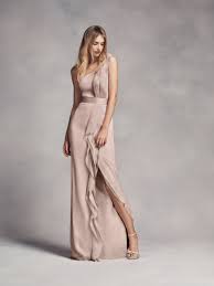 Ruffled One Shoulder Bridesmaid Dress By White X Vera Wang Vera Wang Bridesmaid Dresses One Shoulder Bridesmaid Dresses Grey Bridesmaid Dresses