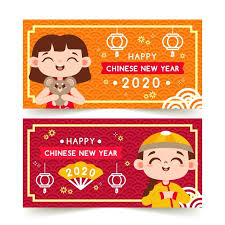 Download Beautiful Chinese New Year Banners In Flat Design For Free New Year Banner Vector Free Chinese New Year