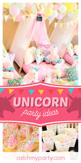 Unicorn Birthday Party Game Ideas Unicorn Birthday Ana S 5th Birthday Sleepover Party Catch My Party In 2020 Sleepover Birthday Parties Birthday Party Games For Kids Sleepover Party