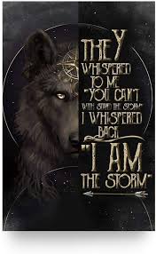 These words have power and conviction and have gotten me through some very tough times. Amazon Com Robina Fancy I Whispered Back I Am The Storm The Wolf Poster Gift For Men Women On Birthday Xmas Art Print Size 12 X18 16 X24 24 X36 Posters Prints