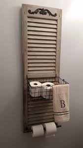 Repurpose Wood Shutter Idea For The Bathroom Home Diy Old Shutters Shutters Repurposed