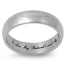 I Am My Beloved And My Beloved Is Mine Stainless Steel Band 3 Wedding Band Engraving Quotes Fantasy Jewelry Stainless Steel Rings