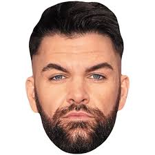 Dylan Scott Robinson (Beard) Celebrity Mask, Flat Card Face
