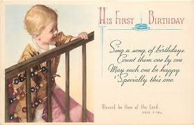 Birthday Wishes For Children Bible Verse His First Birthday Baby In Crib Bible Verse H31733