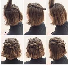 Flechtfrisur Kurze Haare Trend Frisuren Fur Frauen 2018 Geflochtene Frisuren Fur Kurze Haare Geflochtene Frisuren Flechtfrisuren
