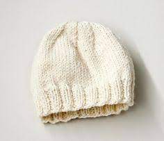 This Classic Beanie Is Knit In Stockinette With A Ribbed Border And Can Be Worked Up With Just O Simple Knit Hat Knitting Patterns Knitting Patterns Free Hats