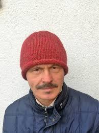 Red Roll Brim Beanie