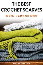 Free printable letters make applique easy! 25 Free Easy Crochet Scarf Patterns For Beginners Sarah Maker
