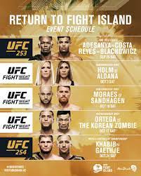 Once that wraps, the regular preliminary card is scheduled to start 8 p.m. Ufc Fight Island Everything You Need To Know Ufc