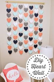 Diy Wall Decor Heart Wall Hanging Easy Nursery Decor Girls Room Ideas Girls Room Wall Decor Baby Room Wall Decor Girls Room Diy
