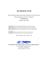 Latihan menulis hijaiyah ba : Pdf Funwave Tvd Fully Nonlinear Boussinesq Wave Model With Tvd Solver Documentation And User S Manual Version 3 0