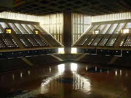 The olympic court is 49 feet by 92 feet. Basketball Court Inside Phnom Penh National Olympic Stadiu Flickr