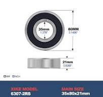 6 PCS 6307-2RS Double Rubber Seal Bearings 35x80x21mm Pre-Lubricated Stable NEW - desidrivingschool.com