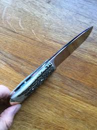 Printable Bird And Trout Knife Template Stag Antler And 52100 Steel 8inches Long With Brass Cap And 2mm Brass Pins Handmade Knives Forged Knife Stag Antlers