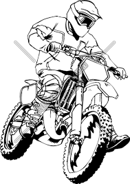 Image Result For Clip Art Dirt Bike Coloring Pages Sketsa Gambar Grafis