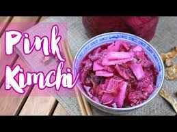 How To Make Kimchi With Red Cabbage Kimchi Korean Food Fermented Napa Cabbage Ingredients Red Cabbage Seaweed Shiitake Dried Mu Food Korean Food Napa Cabbage