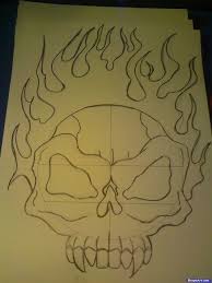 Fire Fire Skulls Drawing Pencil Drawings Easy Pencil Drawings
