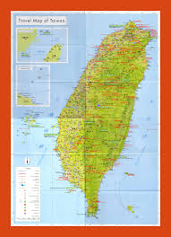 Neighbouring countries include the people's republic of china (prc) to the northwest, japan to the northeast. Travel Map Of Taiwan Maps Of Taiwan Maps Of Asia Gif Map Maps Of The World In Gif Format Maps Of The Whole World