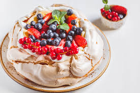 These beautiful and colorful meringue cookies are perfect. Authentic New Zealand Meringue Pavlova Recipe