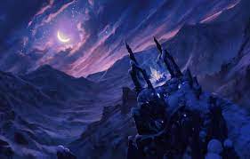 Abstract fractal fantasy dream dynamic texture magic wallpaper vibrant imagination design background sparkle, flare, fancy. Wallpaper Cold The Sky Crystal Clouds Snow Mountains Night The Moon Fantasy Art Images For Desktop Section Fantastika Download