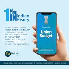 The union budget mobile app launched today. Y3mjj8dhg4yqkm