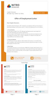Colorful Branding Job Offer Letter Template