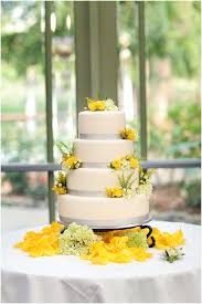 Romantic French Inspired Wedding At La Caille Yellow Wedding Cake Simple Wedding Cake Wedding Cakes Blue