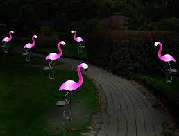 Set of three or six flamingo standing solar lights. Solar Flamingo Garden Light Lawn Lamp Waterproof Decor Led Lights For Outdoor Yard Pond Garland Decoration Lighting Solar Flamingo Buy Online At Best Price In Uae Amazon Ae
