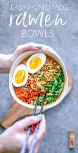 Easy Homemade Ramen Bowls Recipe Homemade Ramen Vegetarian Ramen Recipe Vegetarian Ramen