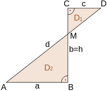 Formel, mit der du flächeninhalt (fläche) von einem trapez berechnen kannst, wenn seine seitenlängen a,b und seine höhe h gegeben sind. Trapez Geometrie Wikipedia